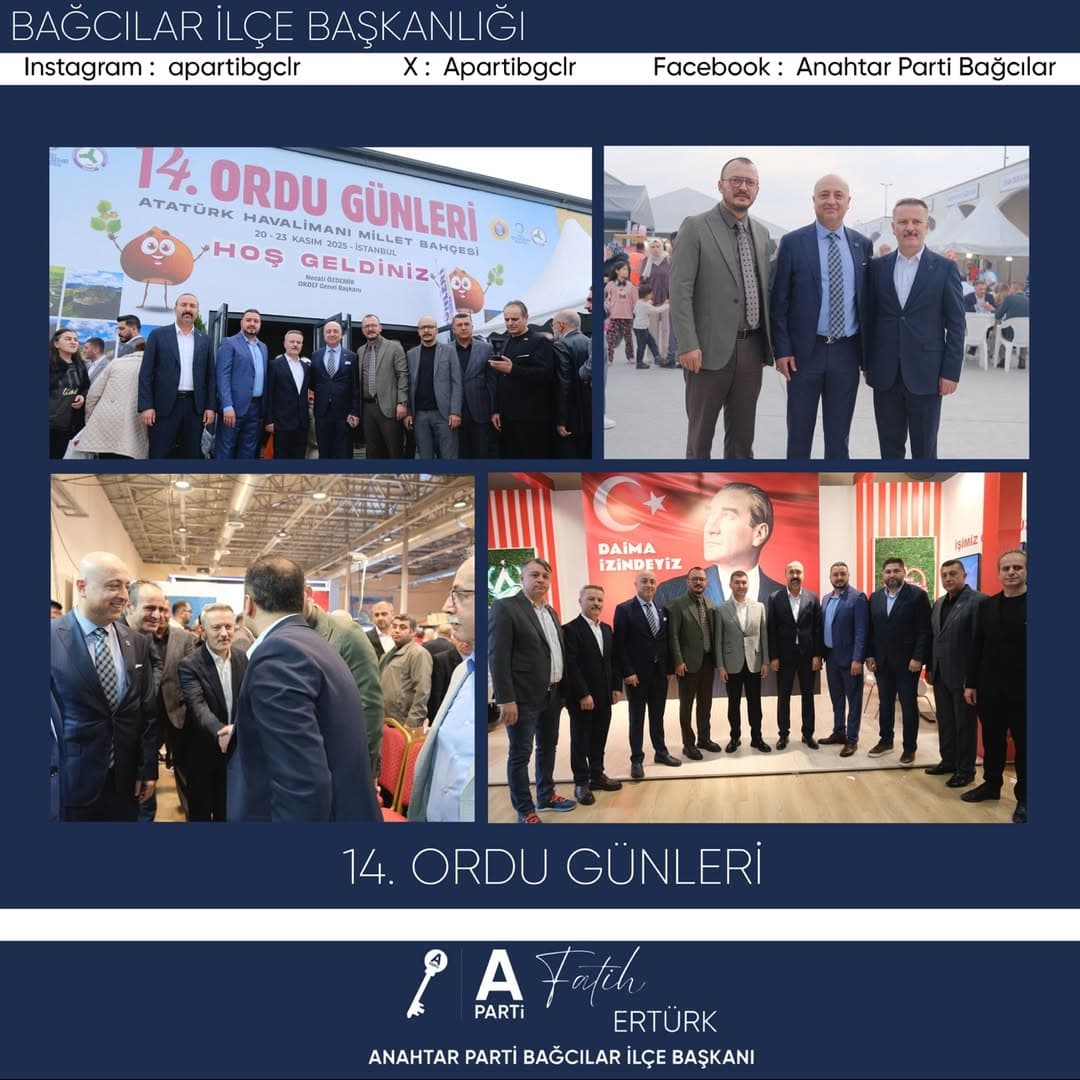 Anahtar Parti Bağcılar İlçe Başkanlığı olarak, 14. Ordu Tanıtım Günleri’ne anlamlı bir ziyaret gerçekleştirdik.