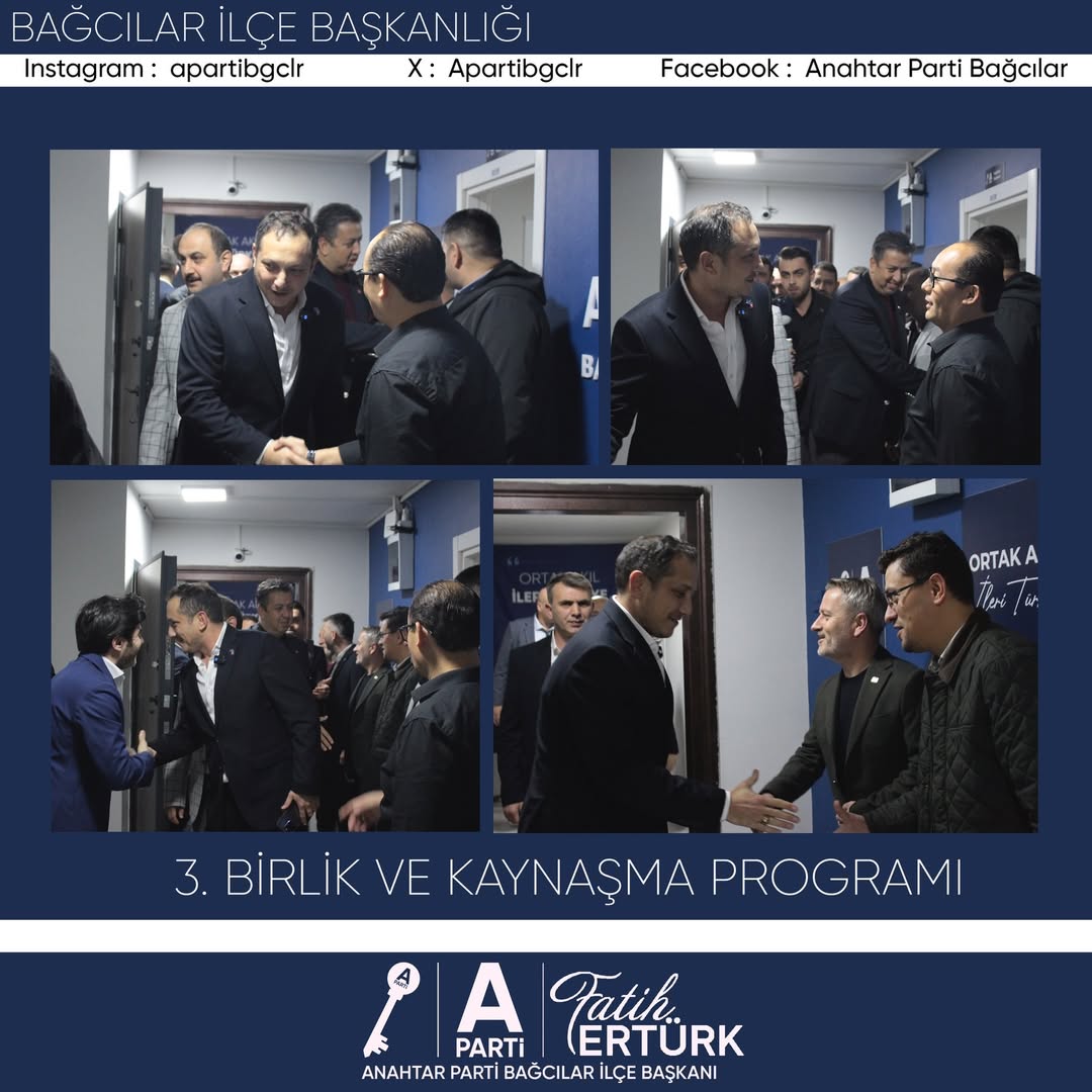 Anahtar Parti Bağcılar İlçe Başkanlığı olarak düzenlemiş olduğumuz 3. Birlik ve Kaynaşma Programımızı, büyük bir heyecan, güçlü bir motivasyon ve yüksek bir birlik ruhu içinde gerçekleştirdik. - 3